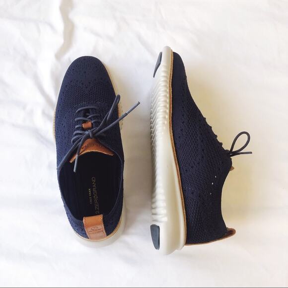 Cole Haan 2.ZERØGRAND Men’s Blue & Gray Wingtip Oxford - Picture 6 of 7
